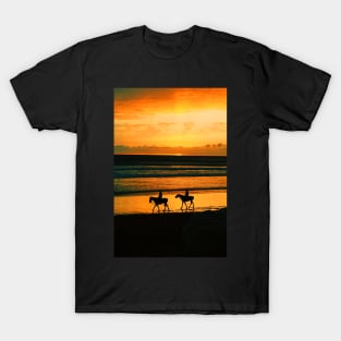 Riding Horses on the Beach T-Shirt